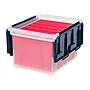 Staples File Box with Wing-Lid, Letter/Legal Size, Navy/Clear (139552)~#|#~sp42126141_sc7
