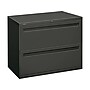 HON Brigade 700 Series 2-Drawer Lateral File Cabinet, Locking, Charcoal, Letter/Legal, 36"W (H782.L.S)~#|#~sp42167498_sc7