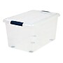 Staples Durable Store-n-Slide 61 Qt. Latch Lid Storage Tote, Clear (170282)~#|#~sp42171844_sc7