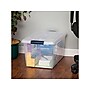 Staples Durable Store-n-Slide 61 Qt. Latch Lid Storage Tote, Clear (170282)~#|#~sp42171850_sc7
