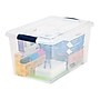 Staples Durable Store-n-Slide 61 Qt. Latch Lid Storage Tote, Clear (170282)~#|#~sp42171890_sc7