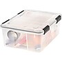 Staples Ultimate 31 Qt. Latch Lid Storage Tote, Clear (110404)~#|#~sp42172090_sc7