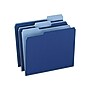 Pendaflex Two-Tone File Folders, 1/3-Cut Tab, Letter Size, Navy Blue, 100/Box (152 1/3 NAV)~#|#~sp42180829_sc7