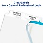 Avery Index Maker Big Tab Paper Dividers with Print & Apply Label Sheets, 5 Tabs, White, 5 Sets/Pack (11492)~#|#~sp42466082_sc7