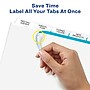 Avery Index Maker Big Tab Paper Dividers with Print & Apply Label Sheets, 5 Tabs, White, 5 Sets/Pack (11492)~#|#~sp42466083_sc7