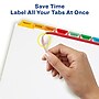 Avery Index Maker Paper Dividers with Print & Apply Label Sheets, 8 Tabs, Multicolor, 5 Sets/Pack (11419)~#|#~sp42466179_sc7