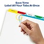 Avery Index Maker Paper Dividers with Print & Apply Label Sheets, 5 Tabs, Multicolor, 25 Sets/Pack (11423)~#|#~sp42466211_sc7