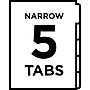 Avery Print & Apply Blank Tab Dividers, 5-Tab, White, Set (11253)~#|#~sp42466223_sc7