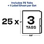 Avery Index Maker Unpunched Paper Dividers with Print & Apply Label Sheets, 3 Tabs, White (11442)~#|#~sp42466267_sc7