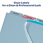 Avery Index Maker Print & Apply Label Plastic Dividers, 5-Tab, Translucent Multicolor (11452)~#|#~sp42466317_sc7