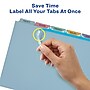 Avery Index Maker Print & Apply Label Plastic Dividers, 5-Tab, Translucent Multicolor (11452)~#|#~sp42466318_sc7