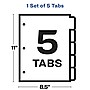 Avery Index Maker Print & Apply Label Plastic Dividers, 5-Tab, Translucent Multicolor (11452)~#|#~sp42466319_sc7
