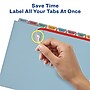 Avery Index Maker Print & Apply Label Dividers, 8-Tab, Translucent Assorted, Set (11433)~#|#~sp42466338_sc7