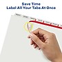 Avery Index Maker Paper Dividers with Print & Apply Label Sheets, 8 Tabs, White, 25 Sets/Pack (11447)~#|#~sp42466406_sc7