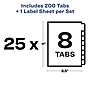 Avery Index Maker Unpunched Paper Dividers with Print & Apply Label Sheets, 8 Tabs, White, 25 Sets/Pack (11444)~#|#~sp42466585_sc7