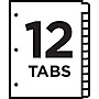 Avery Ready Index Table of Contents Pre-Printed Numeric Paper Divider, 12 Tabs, Multicolor, 1 Set (11141)~#|#~sp42477713_sc7