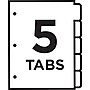 Avery Ready Index Table of Contents Paper Dividers, 1-5 Tabs, Multicolor (11131)~#|#~sp42477738_sc7