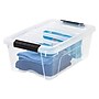 Iris 12 Quart Stack & Pull Latch Lid Storage Tote, Clear (100300)~#|#~sp42716379_sc7