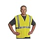 Protective Industrial Products Safety Vest, ANSI Type R Class 2, Medium, Hi-Vis, Lime Yellow (302-MVG-LY/M) ~#|#~sp42716476_sc7