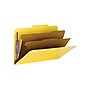 Smead Pressboard Classification Folders with SafeSHIELD Fasteners, 2" Expansion, Legal Size, 2 Dividers, Yellow, 10/Box (19034)~#|#~sp42716656_sc7