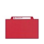 Smead Pressboard Classification Folders with SafeSHIELD Fasteners, Legal Size, 2 Dividers, Bright Red, 10/Box (19031)~#|#~sp42716663_sc7