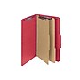 Smead Pressboard Classification Folders with SafeSHIELD Fasteners, Legal Size, 2 Dividers, Bright Red, 10/Box (19031)~#|#~sp42716664_sc7
