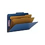 Smead Pressboard Classification Folders with SafeSHIELD Fasteners, Legal Size, 2 Dividers, Dark Blue, 10/Box  (19035)~#|#~sp42716689_sc7