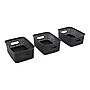 Advantus Weave Plastic Bins, Black, 3/Pack (AVT40326)~#|#~sp42716812_sc7