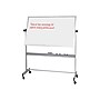 Best-Rite Double Sided Magnetic Porcelain Mobile Dry-Erase Whiteboard, Easel, Anodized Aluminum Frame, 6' x 4' (668AG-DD)~#|#~sp42717388_sc7