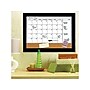Quartet Magnetic Cork & Dry Erase Calendar Whiteboard, Espresso Frame, 2' x 1.5' (79275)~#|#~sp42717540_sc7