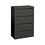 HON Brigade 700 Series 4-Drawer Lateral File Cabinet, Locking, Charcoal, Letter/Legal, 36"W (H784.L.S)~#|#~sp42718484_sc7