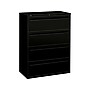 HON Brigade 700 Series 4-Drawer Lateral File Cabinet, Locking, Black, Letter/Legal, 42"W (H794.L.P)~#|#~sp42718500_sc7