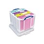 Really Useful Box 33.81 Quart Storage Box with Latching Lid, Plastic, Clear, 3/Pack (32LC-PK3CB)~#|#~sp42800495_sc7