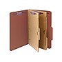 Smead Pressboard Classification Folders with SafeSHIELD Fasteners, 2" Expansion, Legal Size, Red, 10/Box (19079)~#|#~sp42803918_sc7