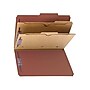 Smead Pressboard Classification Folders with SafeSHIELD Fasteners, 2" Expansion, Legal Size, Red, 10/Box (19079)~#|#~sp42803921_sc7