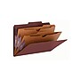Smead Pressboard Classification Folders with SafeSHIELD Fasteners, 2" Expansion, Legal Size, Red, 10/Box (19079)~#|#~sp42803922_sc7