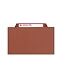 Smead Pressboard Classification Folders with SafeSHIELD Fasteners, 2" Expansion, Legal Size, Red, 10/Box (19079)~#|#~sp42803923_sc7