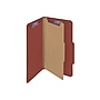 Smead Pressboard Classification Folders with SafeSHIELD Fasteners, 2" Expansion, Legal Size, 1 Divider, Red, 10/Box (18775)~#|#~sp42803928_sc7