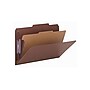 Smead Pressboard Classification Folders with SafeSHIELD Fasteners, 2" Expansion, Legal Size, 1 Divider, Red, 10/Box (18775)~#|#~sp42803930_sc7