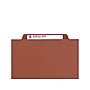 Smead Pressboard Classification Folders with SafeSHIELD Fasteners, 2" Expansion, Legal Size, 1 Divider, Red, 10/Box (18775)~#|#~sp42803931_sc7