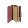Smead SafeSHIELD 60% Recycled Heavy Duty Pressboard Classification Folder, 2-Dividers, 2" Expansion, Legal Size, Red, 10/Box~#|#~sp42803932_sc7