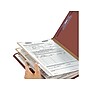 Smead 50% Recycled End Tab Pressboard Classification Folders, Legal Size, 2 Dividers, Red, 10/Box ~#|#~sp42804425_sc7