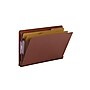 Smead 50% Recycled End Tab Pressboard Classification Folders, Legal Size, 2 Dividers, Red, 10/Box ~#|#~sp42804426_sc7