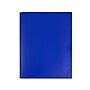 JAM Paper POP 2-Pocket Plastic Folders with Fastener, Deep Blue, 96/Carton (313525335)~#|#~sp43802265_sc7