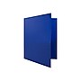 JAM Paper POP 2-Pocket Plastic Folders with Fastener, Deep Blue, 96/Carton (313525335)~#|#~sp43802271_sc7
