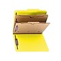 Smead Pressboard Classification Folders with SafeSHIELD Fasteners, 2" Expansion, Letter Size, 2 Dividers, Yellow, 10/Box (14084)~#|#~sp43803061_sc7