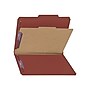 Smead Pressboard Classification Folders, 2" Expansion, Letter Size, 1 Divider, Red, 10/Box (13775)~#|#~sp43804509_sc7