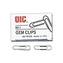 Officemate Gem #1 Paper Clips, Silver, 100/Box (99911)~#|#~sp43804600_sc7