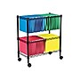 Alera Wire Mobile File Cart with Lockable Wheels, Black (ALEFW601426BL)~#|#~sp43805274_sc7