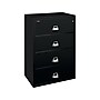 FireKing Classic 4-Drawer Lateral File Cabinet, Fire Resistant, Letter/Legal, Black, 31.19"W DOCK (4-3122-CBL)~#|#~sp43805854_sc7